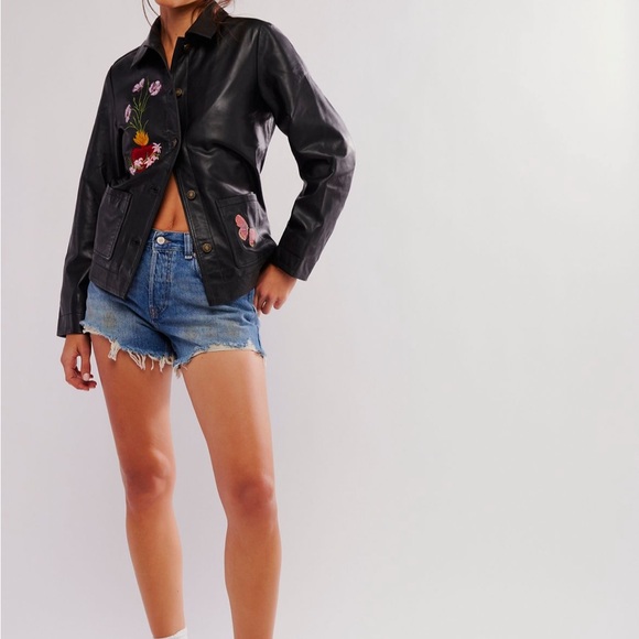 Free People Juliet Leather Jacket Size Large - Picture 2 of 10